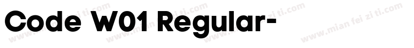 Code W01 Regular字体转换